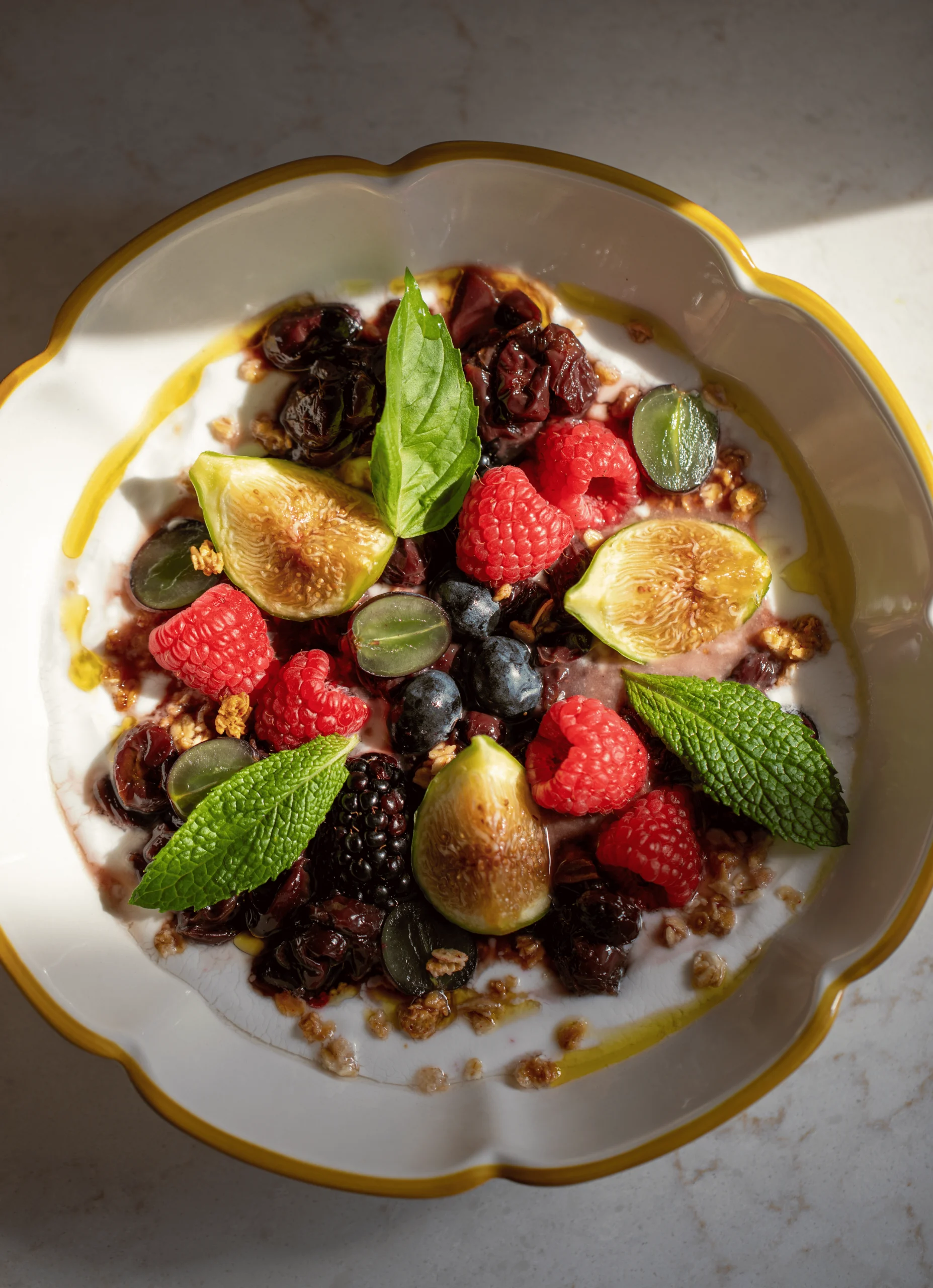 Coconut Yogurt with Cooked Fruit