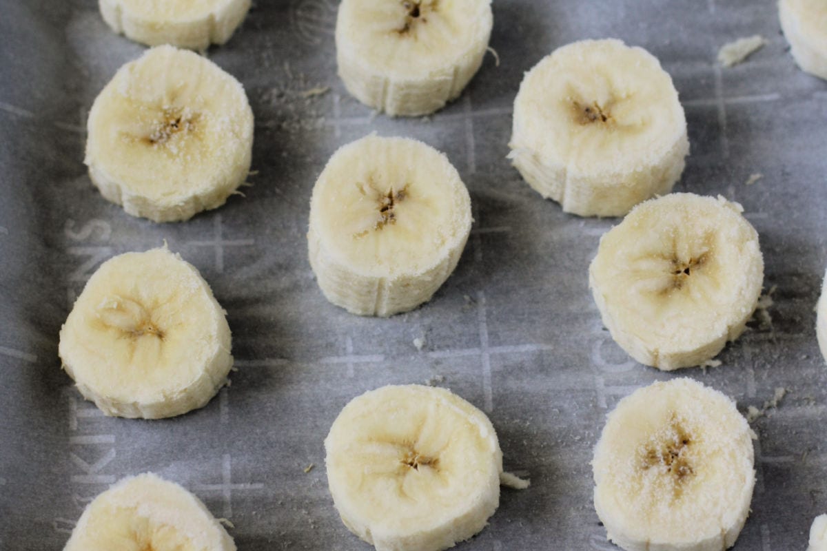 Frozen Banana Coins with Coconut Cream