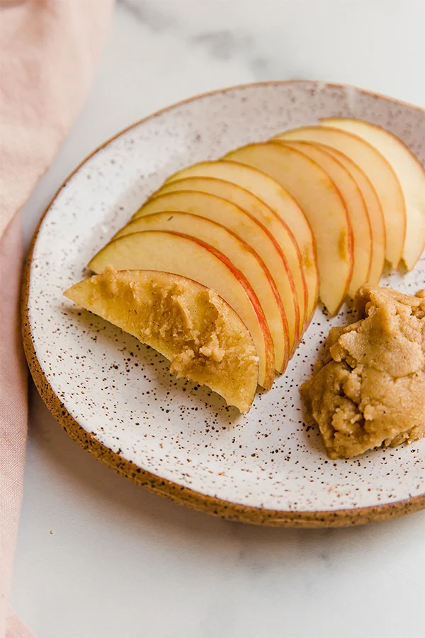 Tiger Nut Butter on Apple Slices